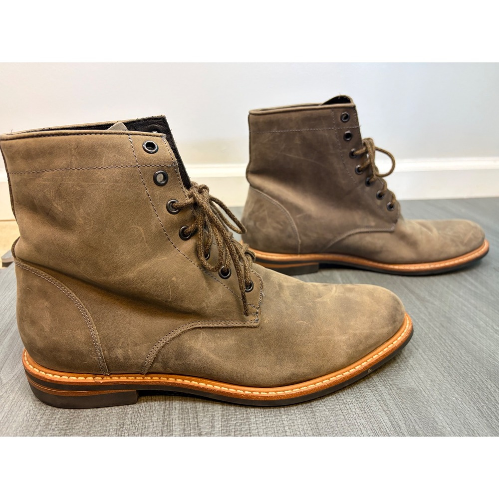 Nisolo Andres Everyday Boot Mens 10.5 Brown Leather Lace Up Boots All Weather - Picture 9 of 15